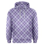 Purple Plaid Tartan 2 Diagonal Men s Overhead Hoodie