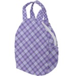 Purple Plaid Tartan 2 Diagonal Travel Backpack