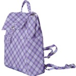 Purple Plaid Tartan 2 Diagonal Buckle Everyday Backpack