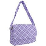 Purple Plaid Tartan 2 Diagonal Courier Bag