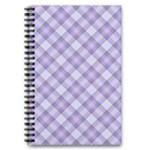 Purple Plaid Tartan 2 Diagonal 5.5  x 8.5  Notebook