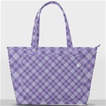 Purple Plaid Tartan 2 Diagonal Back Pocket Shoulder Bag 