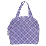 Purple Plaid Tartan 2 Diagonal Boxy Hand Bag