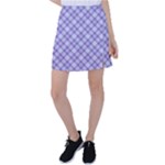 Purple Plaid Tartan 2 Diagonal Tennis Skirt