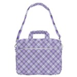 Purple Plaid Tartan 2 Diagonal MacBook Pro 15  Shoulder Laptop Bag