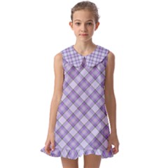 Kids  Pilgrim Collar Ruffle Hem Dress 