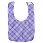 Purple Plaid Tartan 2 Diagonal Baby Bib