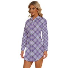 Womens Long Sleeve Shirt Dress 