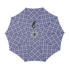 Purple Plaid Tartan 2 Diagonal Automatic Folding Umbrella with Case (Large) from ArtsNow.com