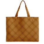 Autumn Fall Plaid Tartan 1 Diagonal Zipper Mini Tote Bag