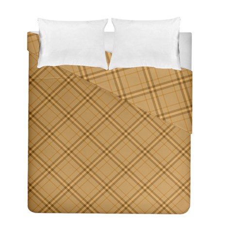 Autumn Fall Plaid Tartan 1 Diagonal Duvet Cover Double Side (Full/ Double Size) from ArtsNow.com