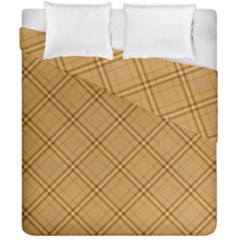 Autumn Fall Plaid Tartan 1 Diagonal Duvet Cover Double Side (California King Size) from ArtsNow.com