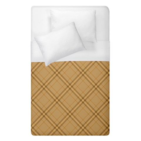 Autumn Fall Plaid Tartan 1 Diagonal Duvet Cover (Single Size) from ArtsNow.com