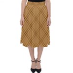 Autumn Fall Plaid Tartan 1 Diagonal Classic Midi Skirt