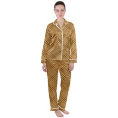 Women s Long Sleeve Satin Pajamas Set 