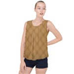 Autumn Fall Plaid Tartan 1 Diagonal Bubble Hem Chiffon Tank Top