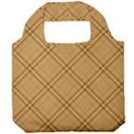 Autumn Fall Plaid Tartan 1 Diagonal Foldable Grocery Recycle Bag