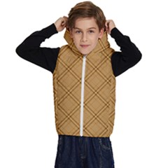 Autumn Fall Plaid Tartan 1 Diagonal Kids  Stylish Hooded Puffer Vest from ArtsNow.com