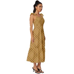 Tie-Strap Tiered Midi Chiffon Dress 