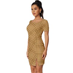 Fitted Knot Split End Bodycon Dress 