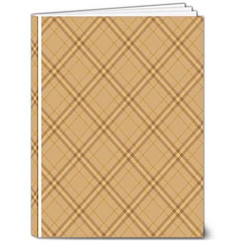 Autumn Fall Plaid Tartan 1 Diagonal 6  x 8  Hardcover Notebook from ArtsNow.com