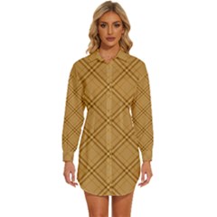 Womens Long Sleeve Shirt Dress 