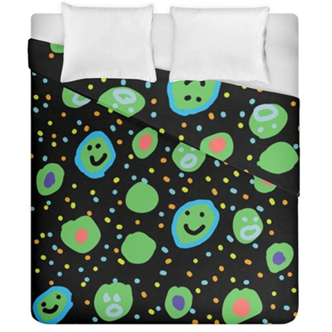 Doodle Dot Drawing Duvet Cover Double Side (California King Size) from ArtsNow.com