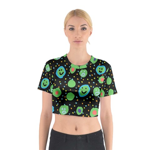 Doodle Dot Drawing Cotton Crop Top from ArtsNow.com