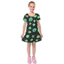 Kids  Short Sleeve Velvet Dress 