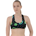 Doodle Dot Drawing Criss Cross Racerback Sports Bra