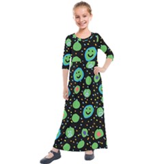 Kids  Quarter Sleeve Maxi Dress 