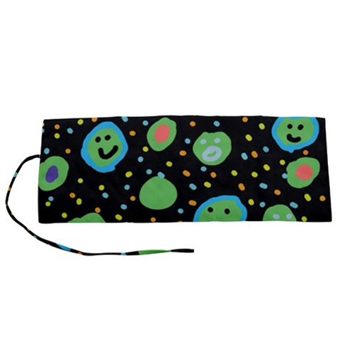 Doodle Dot Drawing Roll Up Canvas Pencil Holder (S) from ArtsNow.com