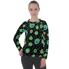 Doodle Dot Drawing Women s Long Sleeve Raglan T