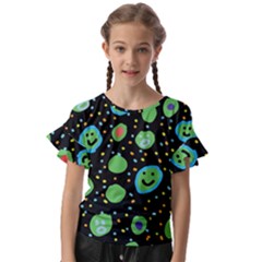 Kids  Cut Out Flutter Sleeves 