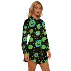 Womens Long Sleeve Shirt Dress 