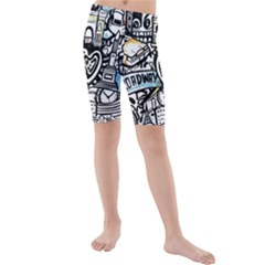 Kids  Mid Length Swim Shorts 