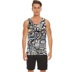 Men s Wide Collar Tank Top 