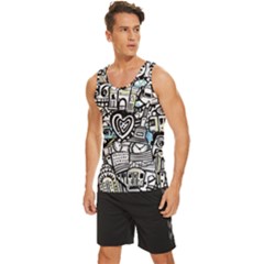 Men s Wide Collar Tank Top 