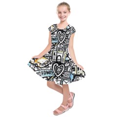 Kids  Short Sleeve Dress 