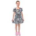 Kids  Short Sleeve Velvet Dress 