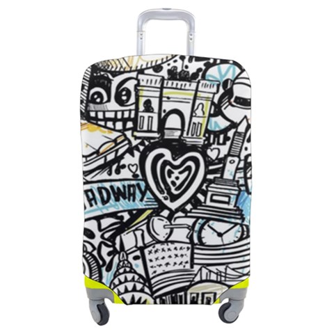 Doodle New York City Nyc Luggage Cover (Medium) from ArtsNow.com