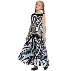 Kids  Satin Sleeveless Maxi Dress 