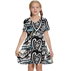 Kids  Short Sleeve Tiered Mini Dress 