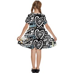 Kids  Short Sleeve Tiered Mini Dress 