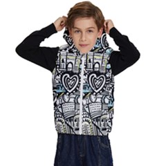 Doodle New York City Nyc Kids  Stylish Hooded Puffer Vest from ArtsNow.com