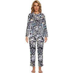 Womens  Long Sleeve Lightweight Pajamas Set 