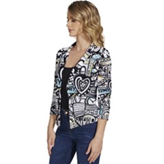 Women s Casual 3/4 Sleeve Spring Jacket 