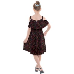 Kids  Cut Out Shoulders Chiffon Dress 