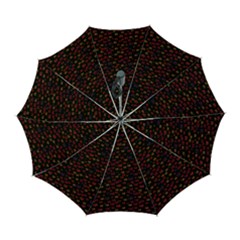 Pattern Ha Ha Ha  Abstract Black Dark Doodle Hahaha Pattern Physco Automatic Folding Umbrella with Case (Large) from ArtsNow.com