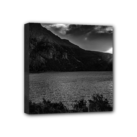 Nahuel huapi lake and andes range mountains landscape, bariloche, argentina Mini Canvas 4  x 4  (Stretched) from ArtsNow.com